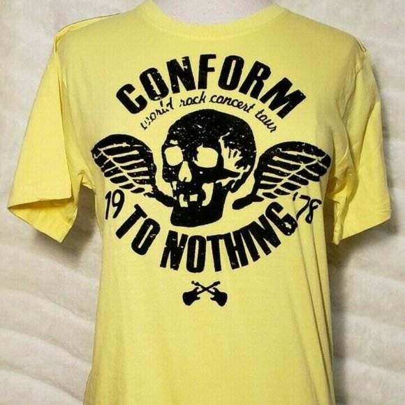 Vintage Calvin Klein Yellow T Shirt Size Large - Picture 1 of 5